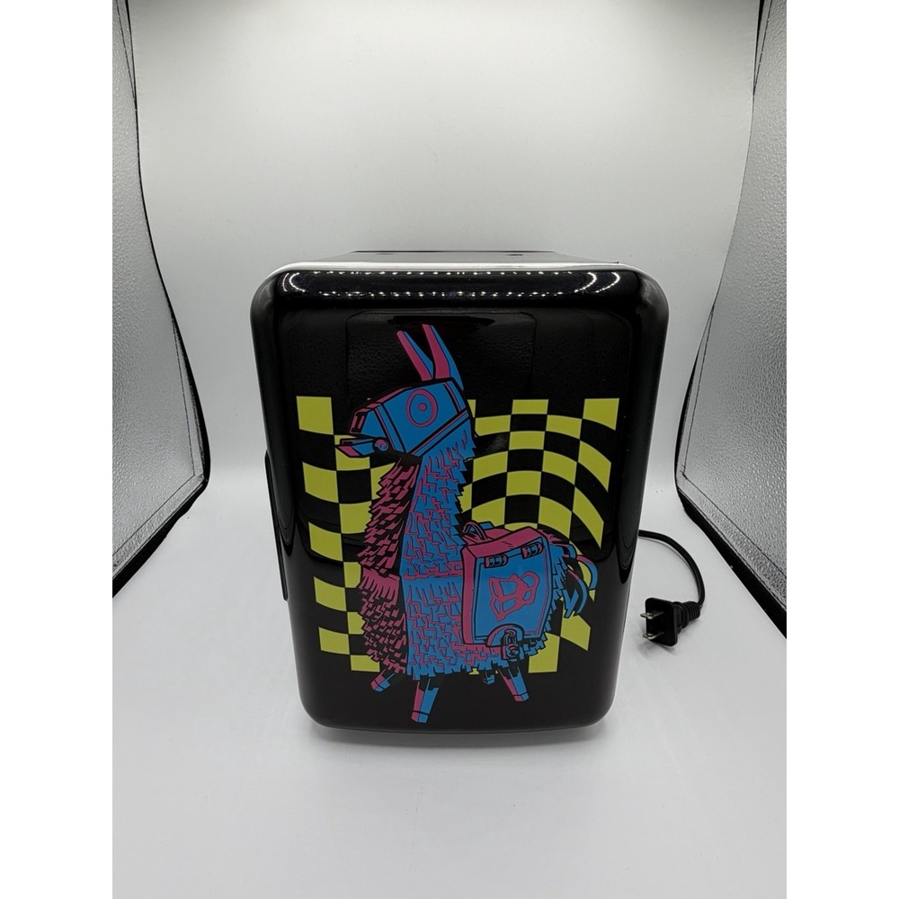 Orbit Fortnite 6 Can Mini Fridge Loot Llama LED Interior Light Refrigerator Cold